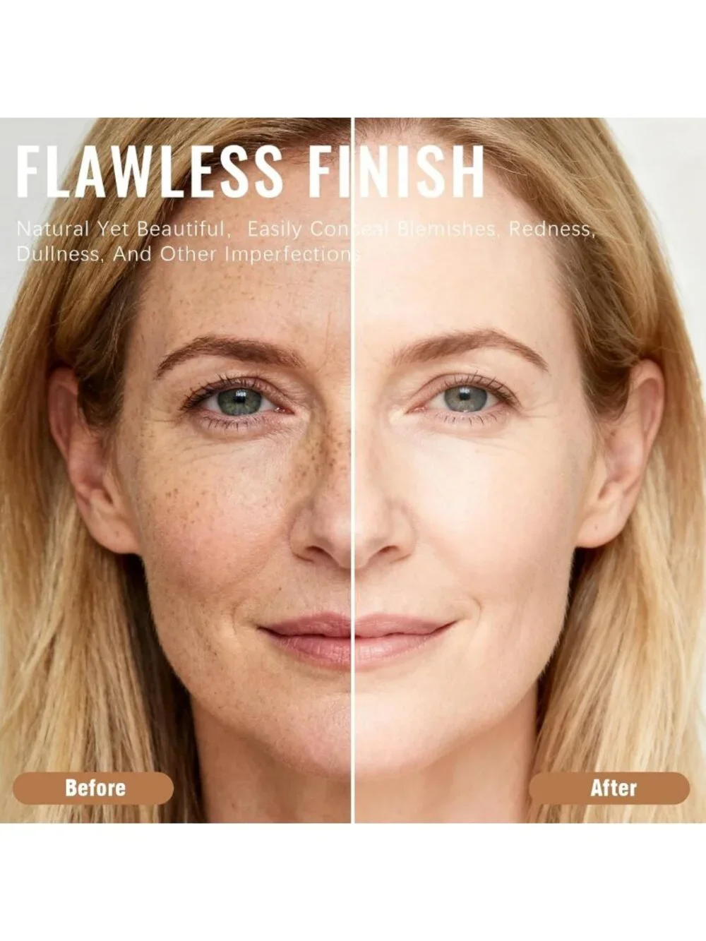 Color Changing Liquid Foundation for Women, Medium-Full Coverage, Waterproof